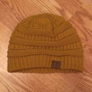 Golden yellow CC beanie